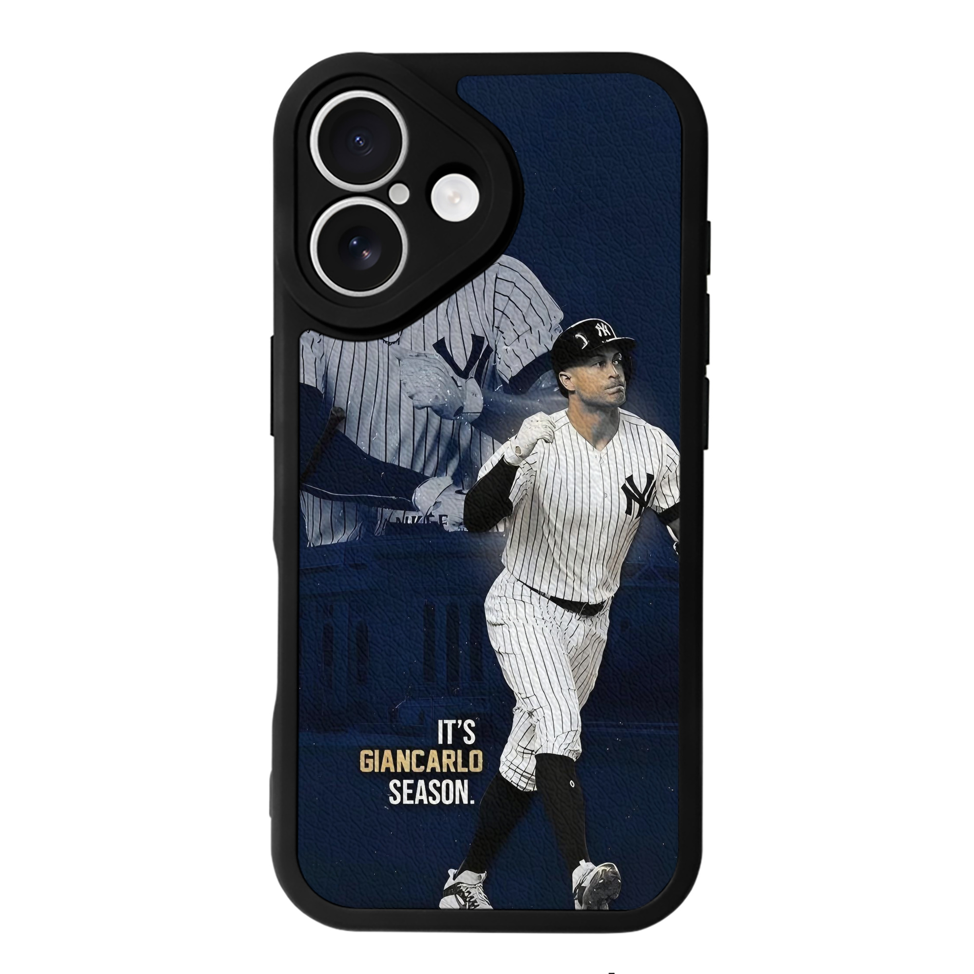 Giancarlo Stanton 29 IPhone 16 Silicone Leather Case – UV Print, Lambskin Texture – Perfect Fit, Wireless Charging Compatible, Scratch Resistant, Precise Cutouts – Stylish Protection For IPhone 16